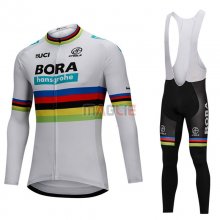 Maglia UCI Mondo Campione Bora Manica Lunga 2018 Bianco