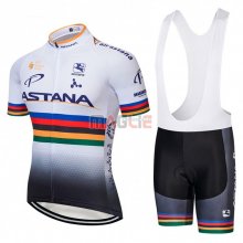 Maglia UCI Mondo Champion Astana Manica Corta 2018 Bianco