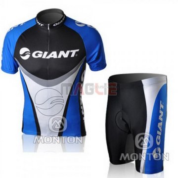 Maglia Giant manica corta 2010 nero e celeste