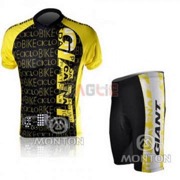 Maglia Giant manica corta 2010 nero e giallo