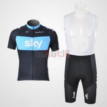 Maglia Sky manica corta 2011 nero e celeste