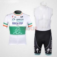 Maglia Quick Step manica corta 2012 verde e bianco