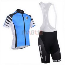 Maglia Assos manica corta 2013 celeste e nero