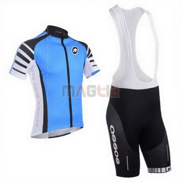 Maglia Assos manica corta 2013 celeste e nero