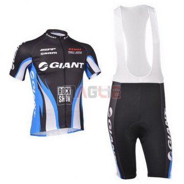 Maglia Giant manica corta 2013 celeste e nero