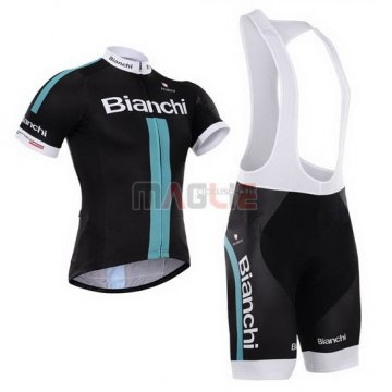 Maglia Bianchi manica corta 2014 nero e verde