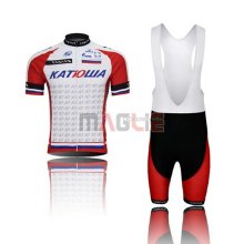 Maglia Katusha manica corta 2015 rosso e bianco