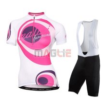 Donne Maglia Nalini manica corta 2016 bianco e fuxia