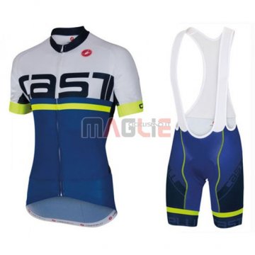 Maglia Castelli manica corta 2016 blu e bianco