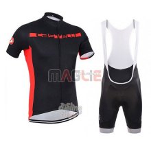 Maglia Castelli manica corta 2016 nero e rosso