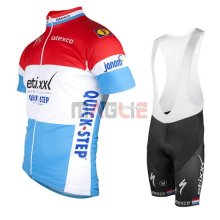 Maglia Quick Step manica corta 2016 blu e rosso