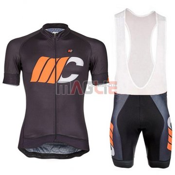 2018 Maglia Cipollini Shading Manica Corta Bianco Nero e Arancione