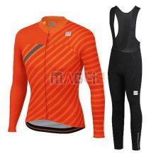 Maglia Donne Sportful Manica Lunga 2020 Arancione Grigio