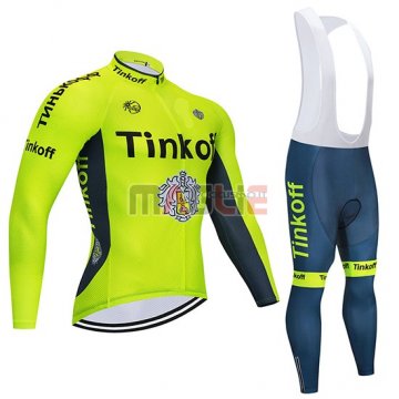 Maglia Tinkoff Manica Lunga 2020 Giallo