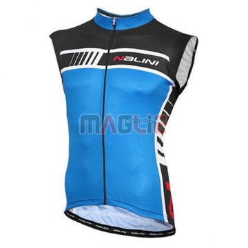 Gilet antivento Nalini 2015 nero e blu