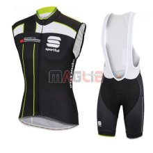 Gilet antivento Sportful 2016 nero e verde