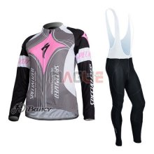 Donne Maglia Specialized manica lunga 2011 fuxia e grigio