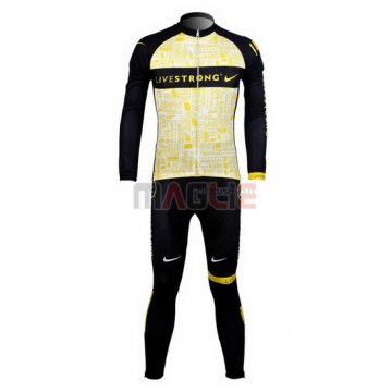 Maglia Livestrong manica lunga 2012 giallo e nero