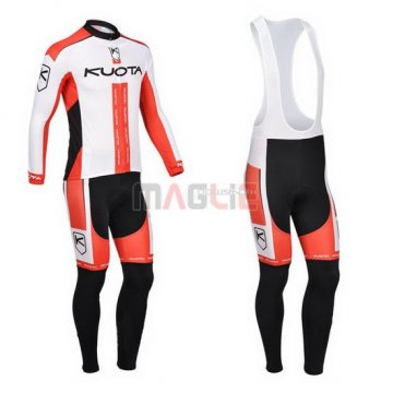 Maglia Kuota manica lunga 2013 bianco e rosso