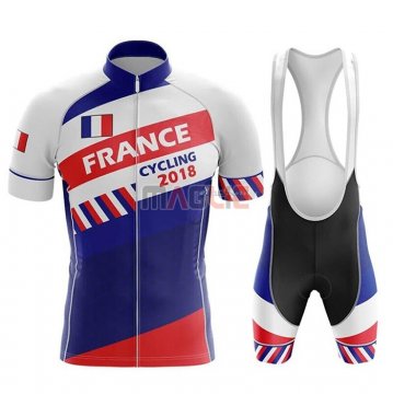 Maglia Campione Francia Manica Corta 2018 Blu Bianco Rosso