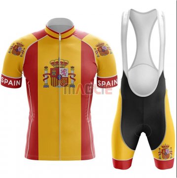 Maglia Campione Spagna Manica Corta 2020 Rosso Giallo