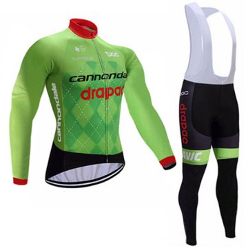 Maglia Cannondale Drapac Manica Lunga 2017 verde