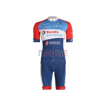 Maglia Direct Energie Manica Corta 2021 Blu Rosso Bianco