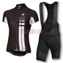 Maglia Donne Assos manica corta 2016 bianco e nero