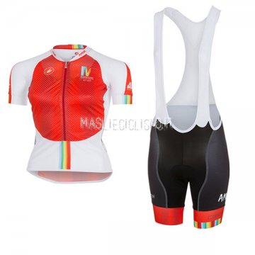 Maglia Donne Castelli Maratona 2017 Rosso e Bianco