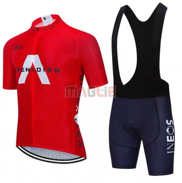 Maglia Ineos Grenadiers Manica Corta 2021 Rosso