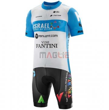 Maglia Israel Cycling Academy Manica Corta 2020 Azzurro Bianco