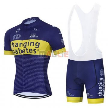 Maglia Novo Nordisk Manica Corta 2021 Blu Giallo