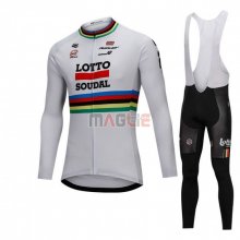 Maglia UCI Mondo Campione Lotto Soudal Manica Lunga 2018 Bianco