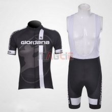 Maglia Giordana manica corta 2011 nero e grigio