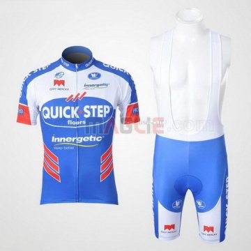 Maglia Quick Step manica corta 2011 bianco e celeste