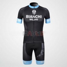 Maglia Bianchi manica corta 2012 nero e azzurro