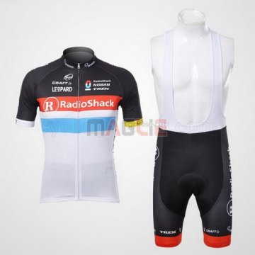 Maglia Radioshack manica corta 2012 nero e bianco