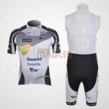 Maglia Santini manica corta 2012 nero e grigio