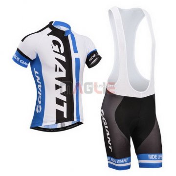 Maglia Giant manica corta 2013 bianco e celeste