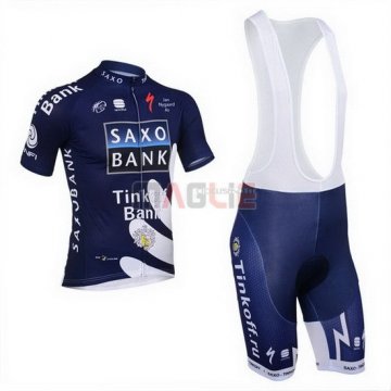 Maglia SaxoBank manica corta 2013 blu e bianco