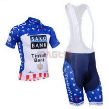 Maglia SaxoBank manica corta 2013 blu e rosso