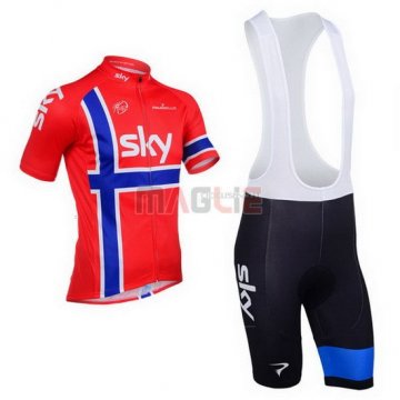 Maglia Sky manica corta 2013 blu e rosso
