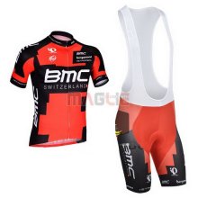 Maglia BMC manica corta 2014 rosso e nero