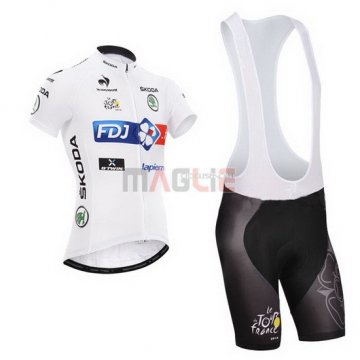 Maglia FDJ manica corta 2014 bianco