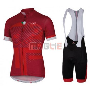 Maglia Castelli manica corta 2016 rosso e bianco