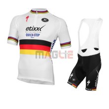 Maglia Quick Step manica corta 2016 bianco e rosso