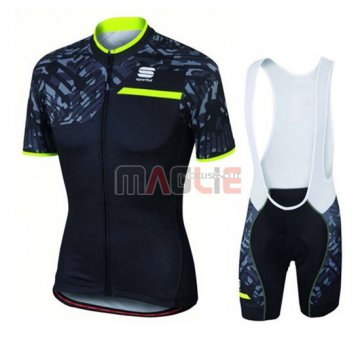 Maglia Sportful manica corta 2016 verde e nero