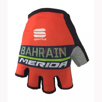 2018 Bahrain Merida Guanti Corti Rosso