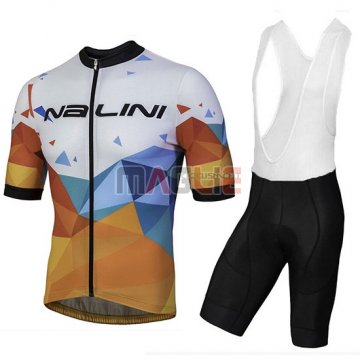 2018 Maglia Nalini Ahs Discesa Manica Corta Bianco e Arancione