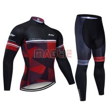 Maglia Northwave Manica Lunga 2019 Nero Rosso Bianco